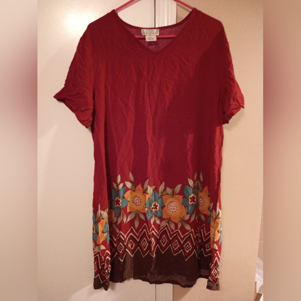 Floral Red Women's Top